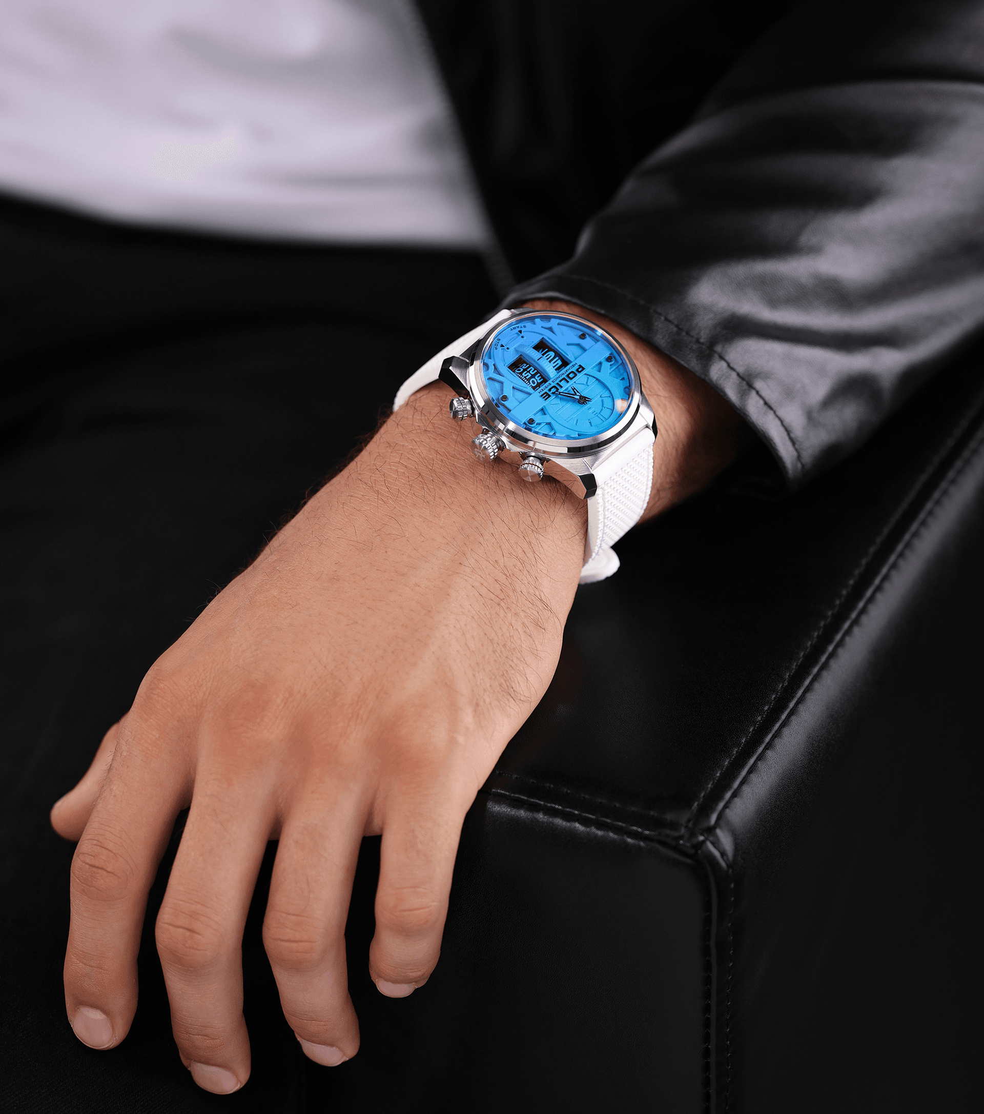 Men - Police Watch Rotor By watches For Blue, Blue Police