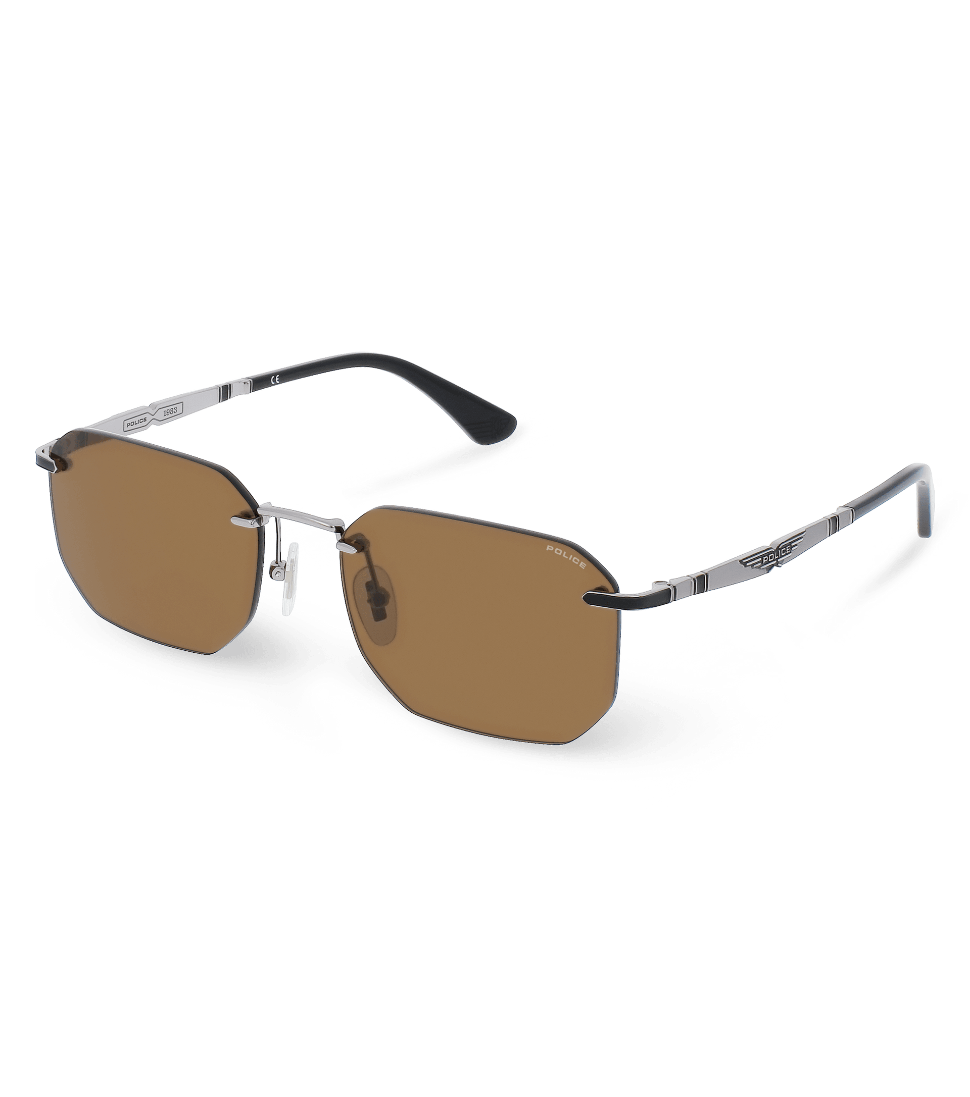 Police sunglasses - Origins 55 Man Sunglasses Police SPLF88 Grey, Brown