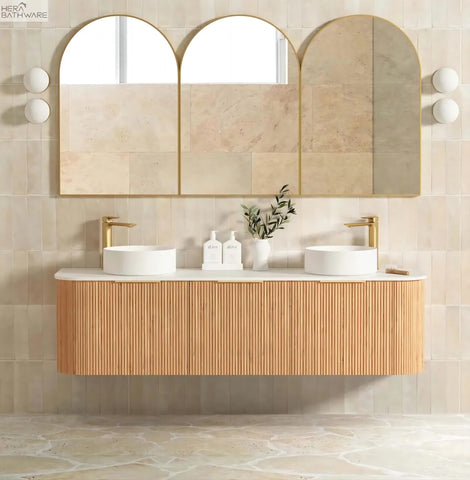1800mm Otti Bondi Bathroom Vanity Fluted Vanity | Curved Edge Bathroom Vanity