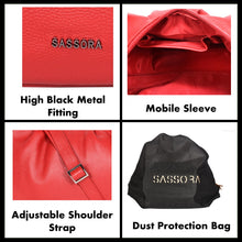 Load image into Gallery viewer, Sassora Genuine Premium Leather Medium Size Red Women Sling Bag
