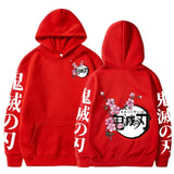 Demon Slayer Anime Graphics Print Hoodie Long Sleeve Pullovers Casual Fashion Tops Unisex Clothes Kimetsu No Yaiba Sweatshirts