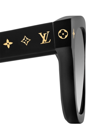 Gafas de sol Louis Vuitton Z1478E lado LV forma cuadrada con logotipo negro para  mujer