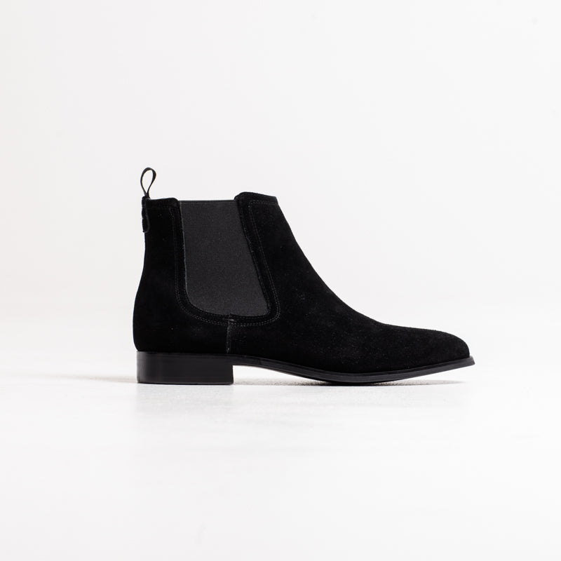 Saddle Suede Chelsea Boot - Black - GREYWALK product image