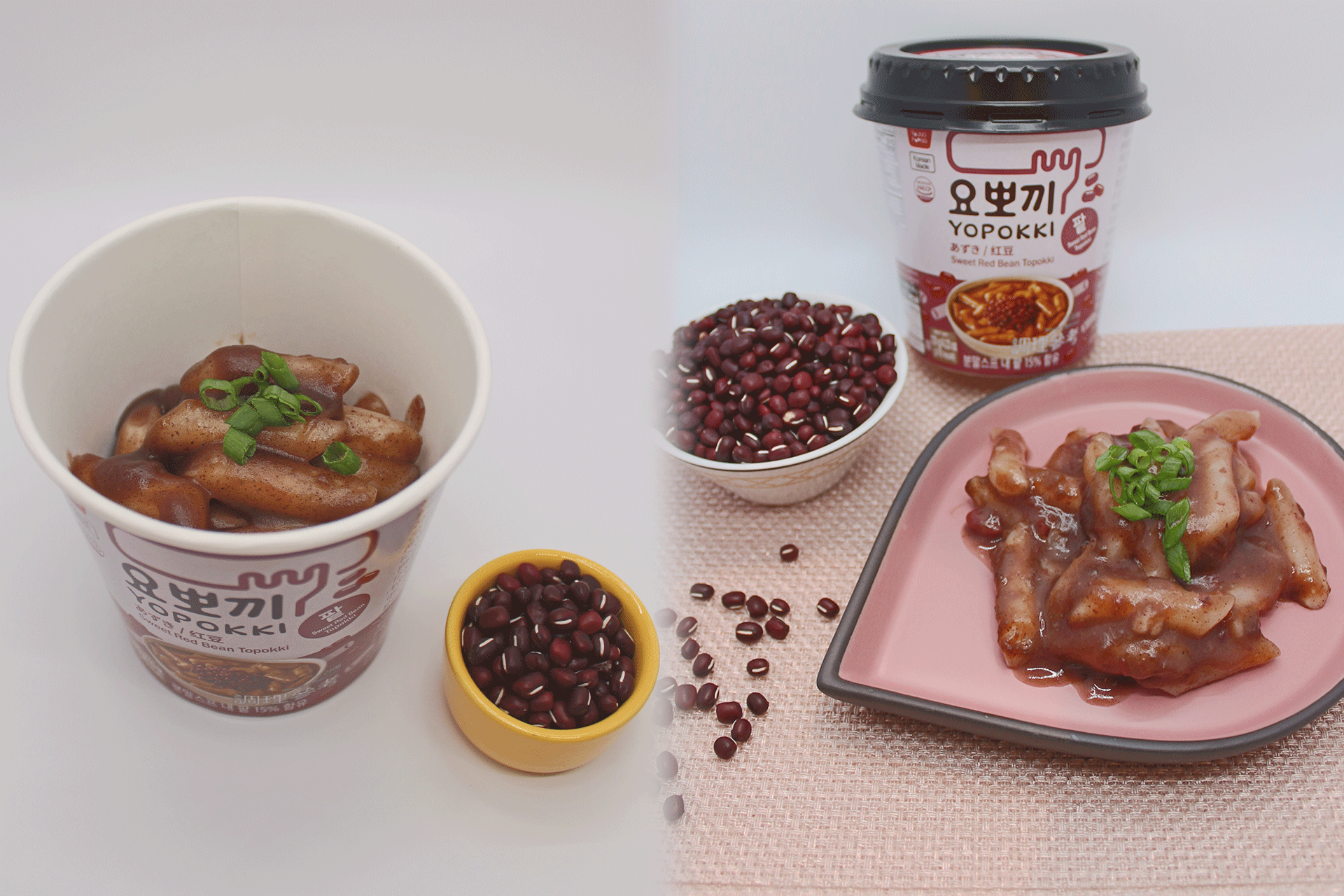 A Perfect Winter Treat: Sweet Red Bean Tteokbokki in a Cup with Rice Cake