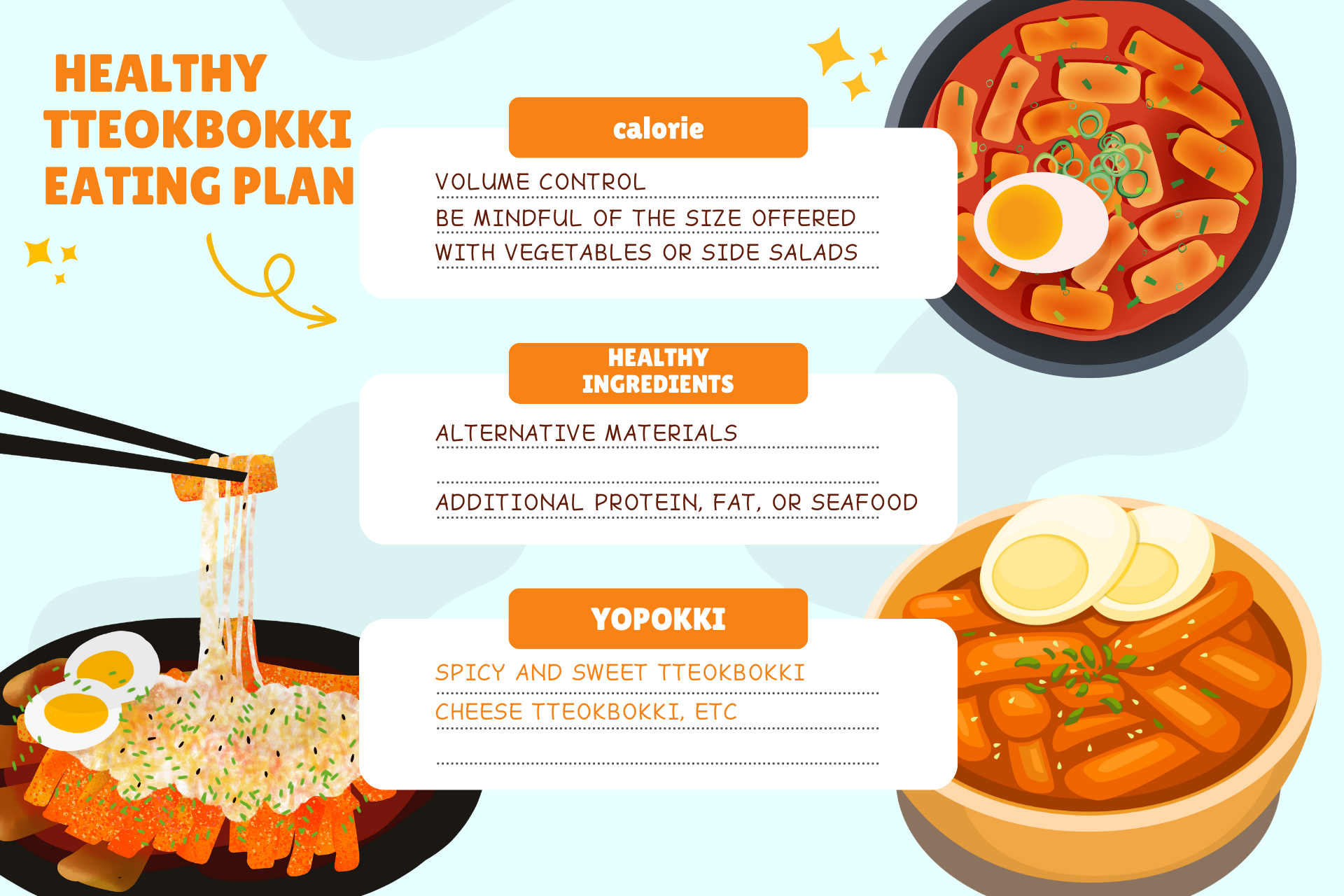 A healthy meal schedule and tteokbokki