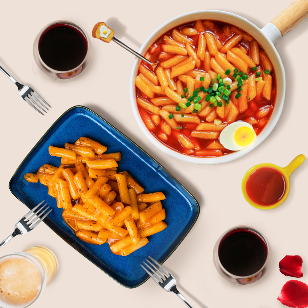 Cheese-Infused & Mildly Spiced Tteokbokki in Combo Pack