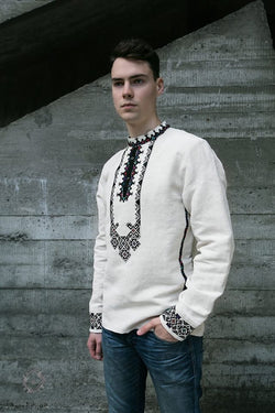 Men's shirt with embroidery Ukranian Brand