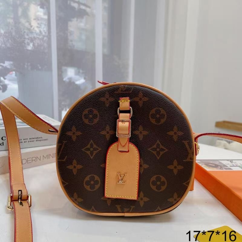 LV Louis Vuitton Boite Chapeau Apple Bag Round Cake Bag Women's Leather Bag Shoulder Bag Messeng