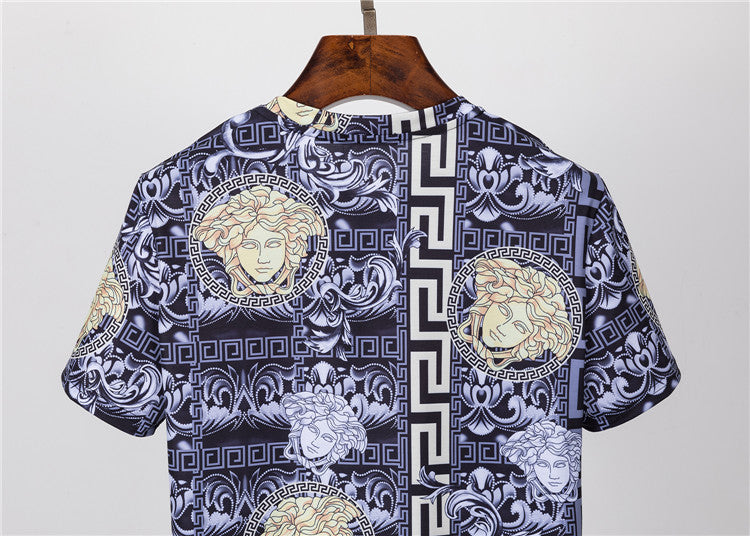 Versace T-Shirt Round Neck Short-Sleeved Boys & Men Women Fashion Casual Shirt Top Tee