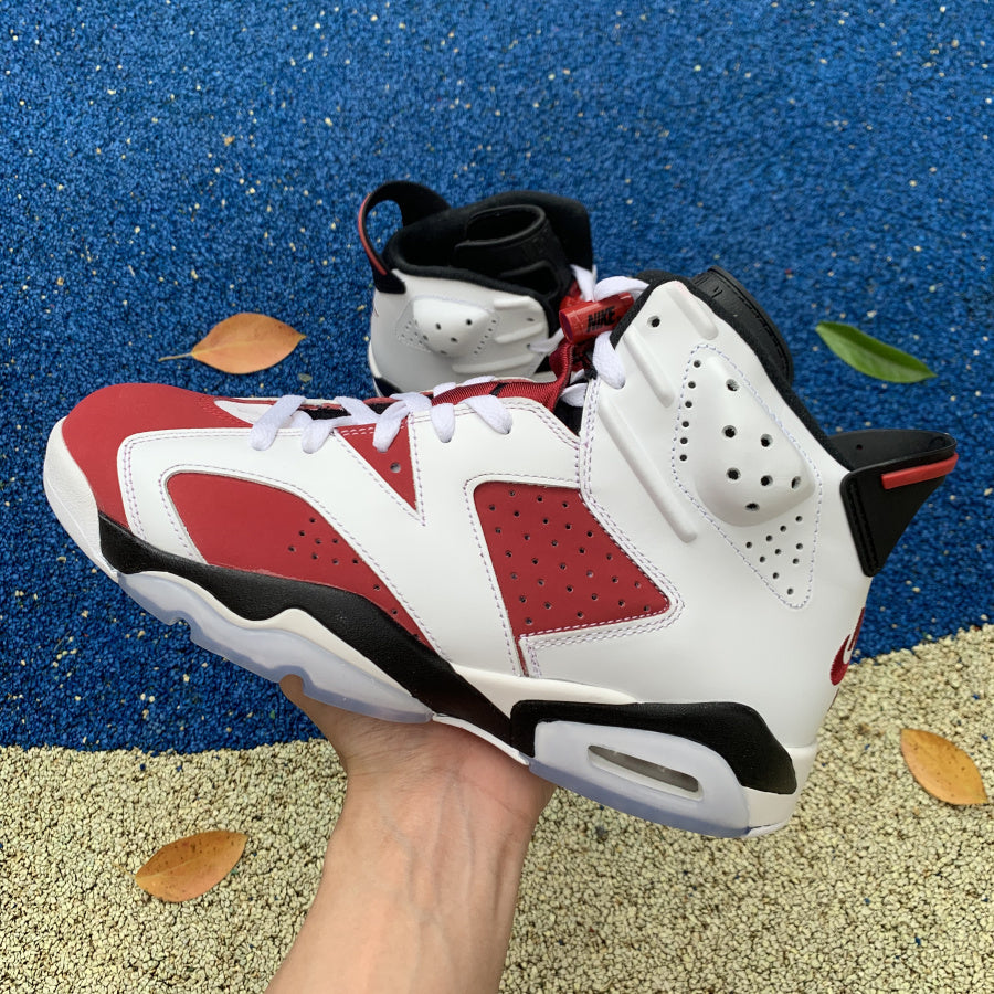 Nike Air Jordan 6 AJ6 Carmine Retro Basketball Shoes Men's and Women's Sneakers Couple Casua