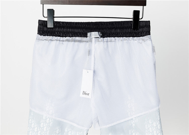 DIOR Beach Pants Letter Logo Print Shorts Casual Five Pants Sports Pants Seaside Quick Dry Swimming 