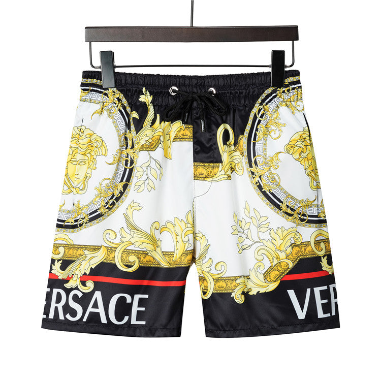 Versace Summer Fashion New Men Shorts Casual Shorts Beach Shorts Print Quick Dry Shorts Drawstring S