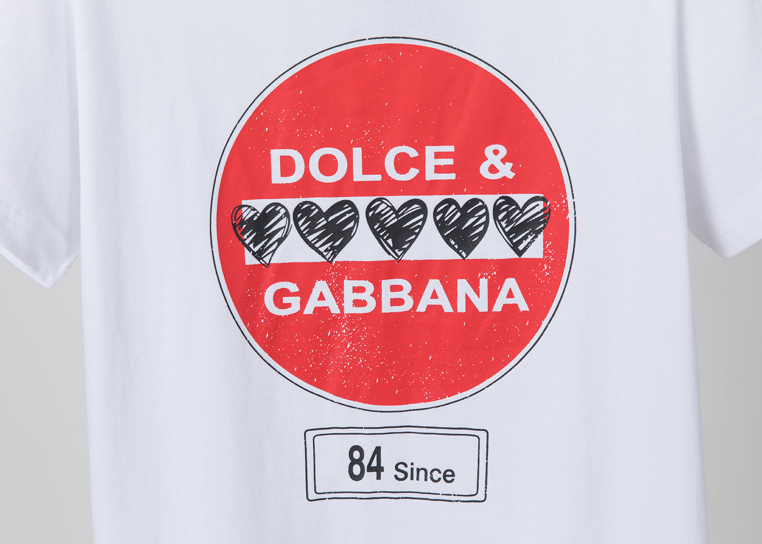 Dolce&Gabbana DG T-Shirt Round Neck Short-Sleeved Men Women Fashion Casual Shirt Top Tee