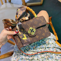 Louis Vuitton LV Classic Jacquard Women's Leather Bag Vintage Bag Tofu