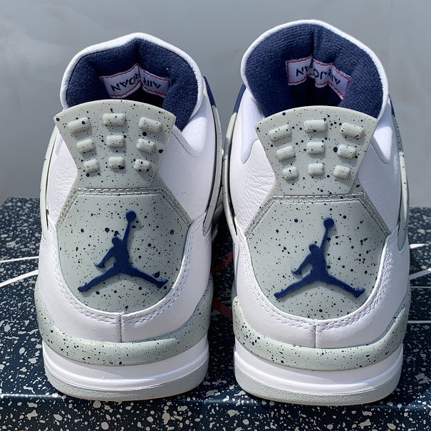 Nike Air Jordan 4 AJ4 Midnight Navy Retro Basketball Shoes Men's and Women's Sneakers Couple