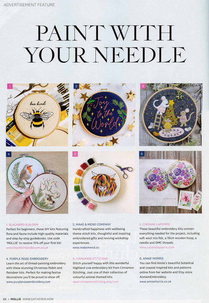 Paint with your Needle - Mollie Magazine Issue 147, October 2022