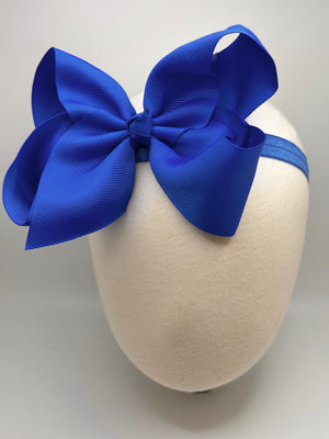 Electric Blue Headband Bow - Boutique Baby