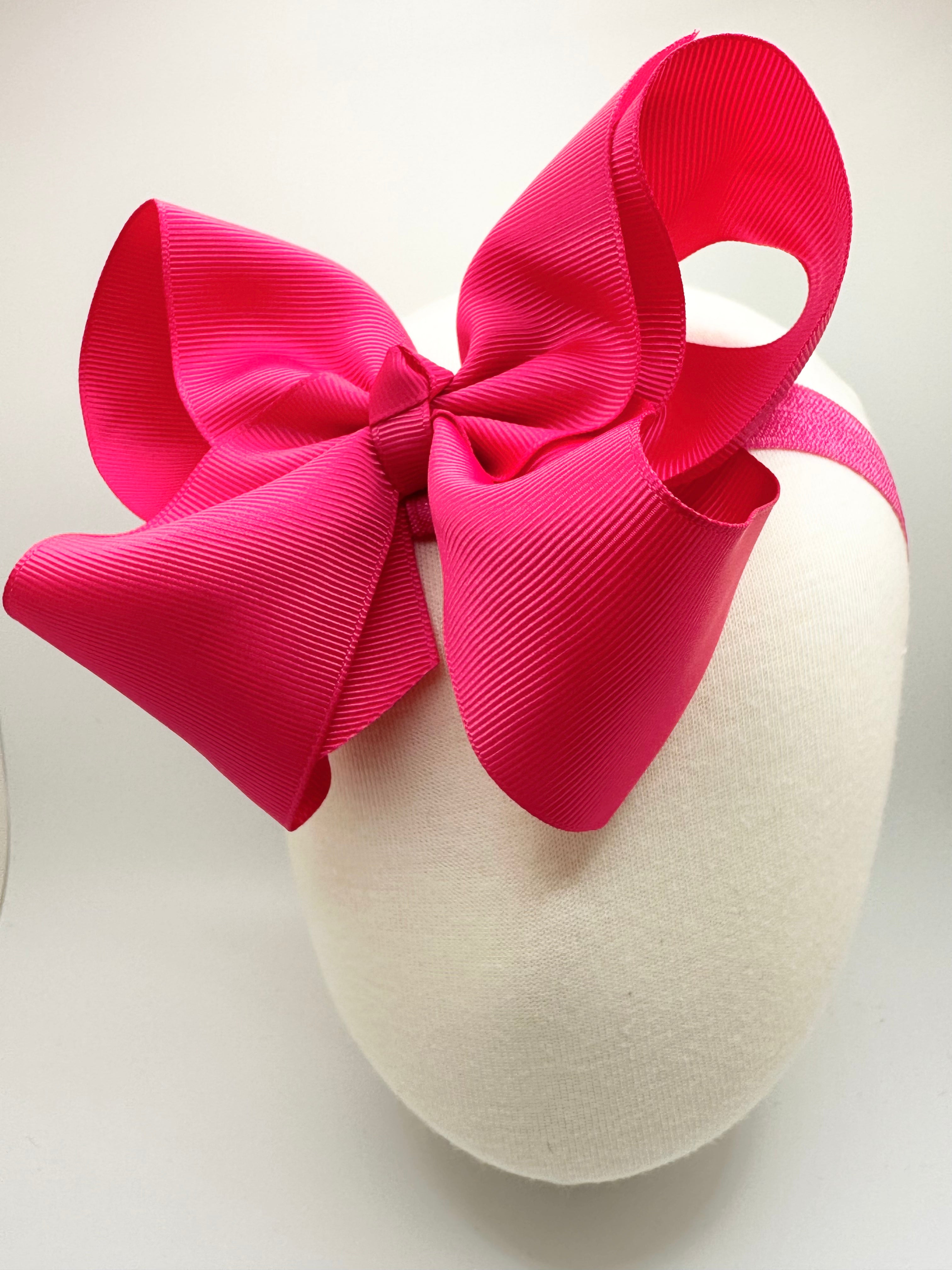 Bright Pink Headband Bow