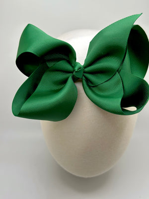 Emerald Green Large Clip Bow - Boutique Baby