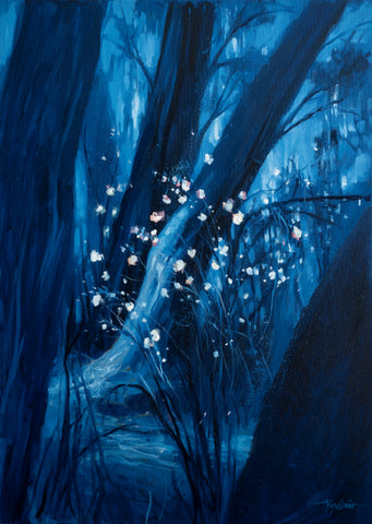 Krassimir Kolev, “The Secrets of the Woods 8”, 2022, oil on canvas, 140 x 100 cm.
