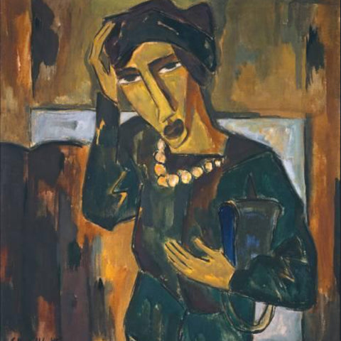 Karl Schimdt- Rottluff- Woman With A Bag (1915)  