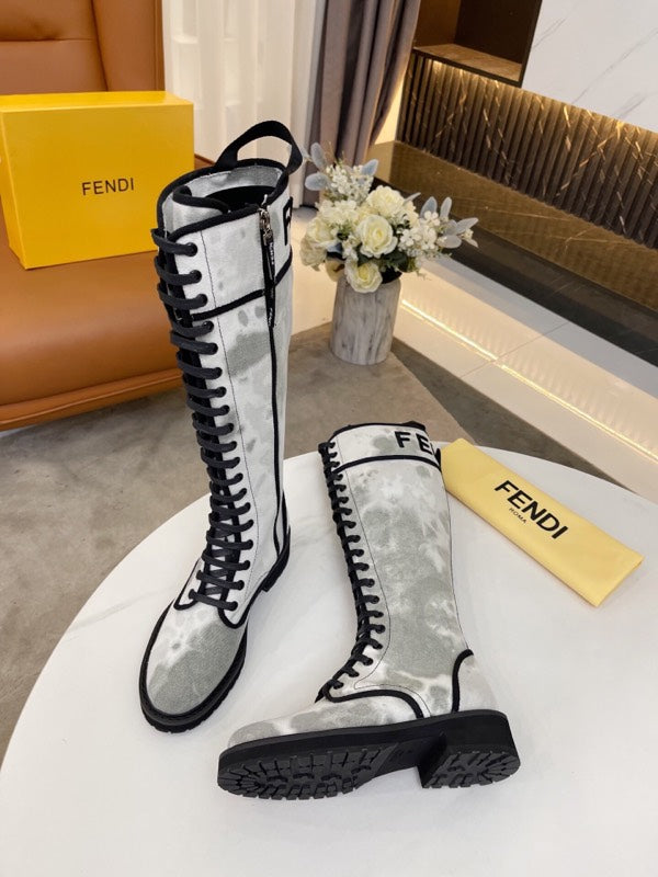 fendi tall combat boots