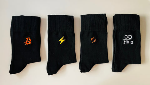 Bitcoin Puppies Monogram Socks