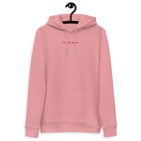 Hooded light pink sweatshirt w/ pouch pocket