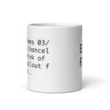 Bitcoin Exit FIAT White Glossy Mug