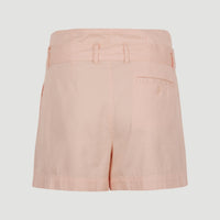 Belted High-Waist Shorts | Tropical Peach