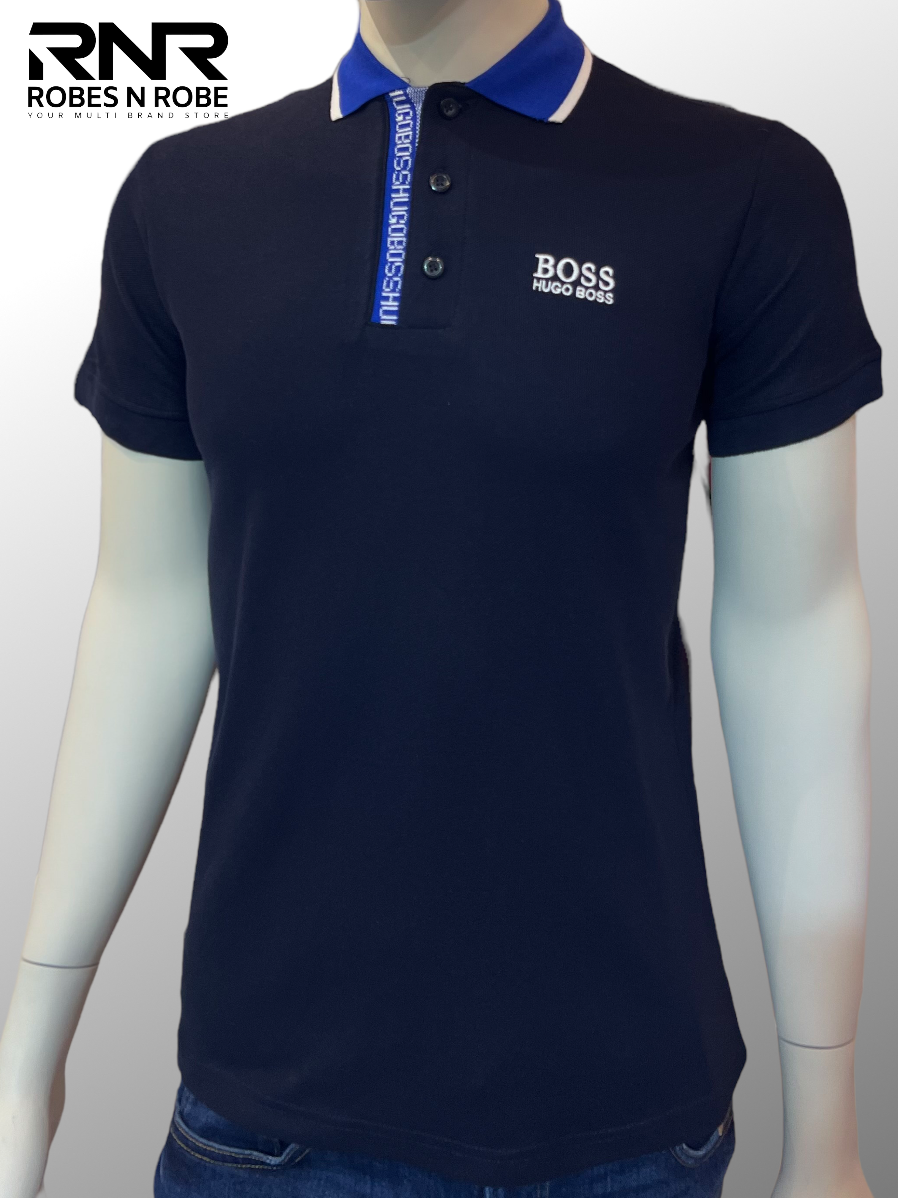 hugo boss royal blue polo shirt