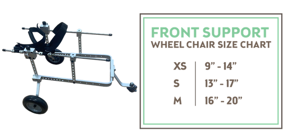 Front Support Dog Wheelchair Size Chart