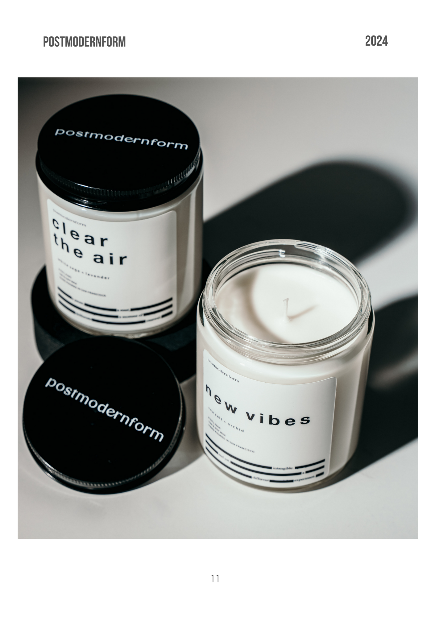 postmodernform lookbook clear the air candle new vibes candle