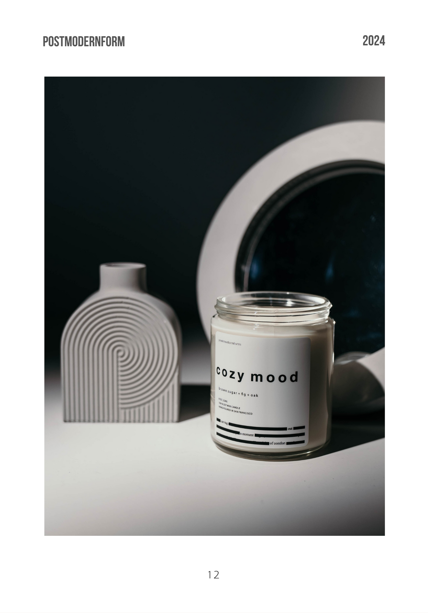 postmodernform lookbook cozy mood candle compact vase concrete mirror