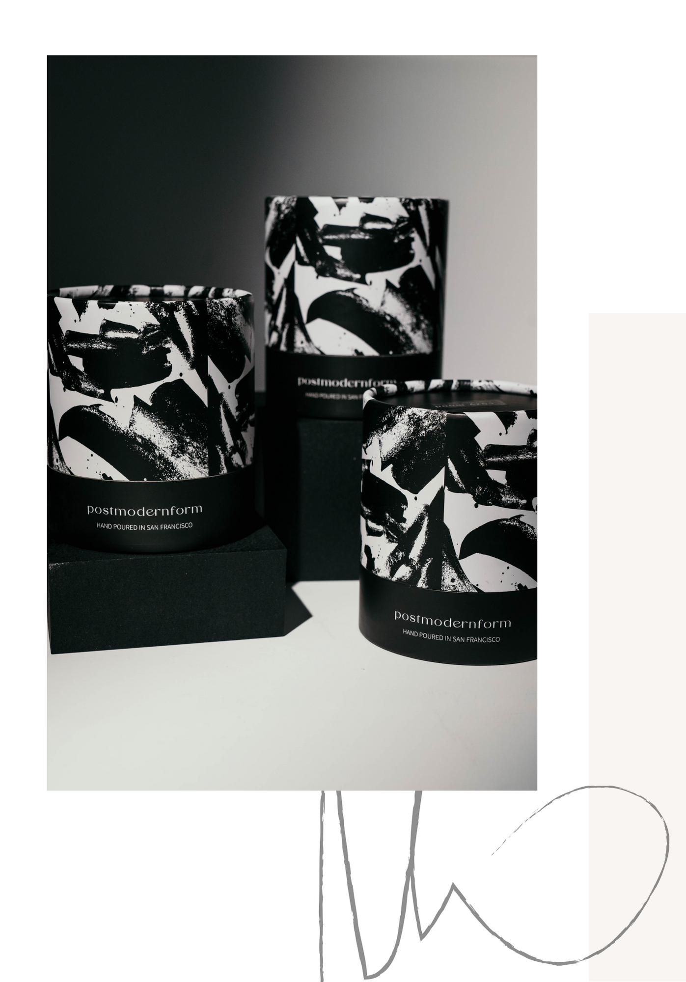 postmodernform lookbook black and white packaging