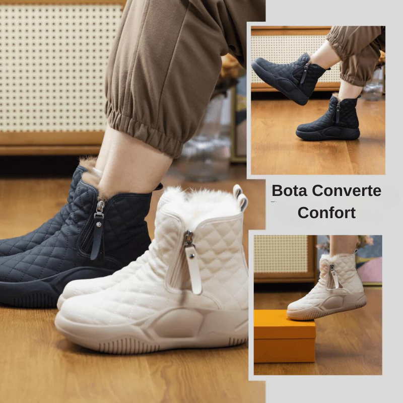 Bota Feminina de Inverno Impermeável Converte