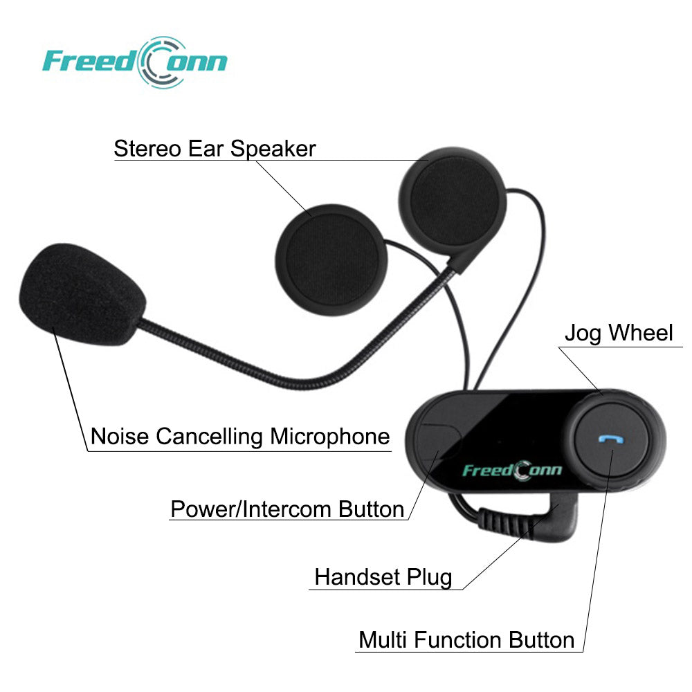 Manos libres bluetooth freedconn t-com sc para casco moto con  intercomunicador radio fm pantalla - Motorising