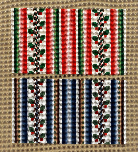 French Stripe Gusset Zipper Bag Needlepoint Canvas - Multicolor Small –  Jeni Sandberg Needlepoint