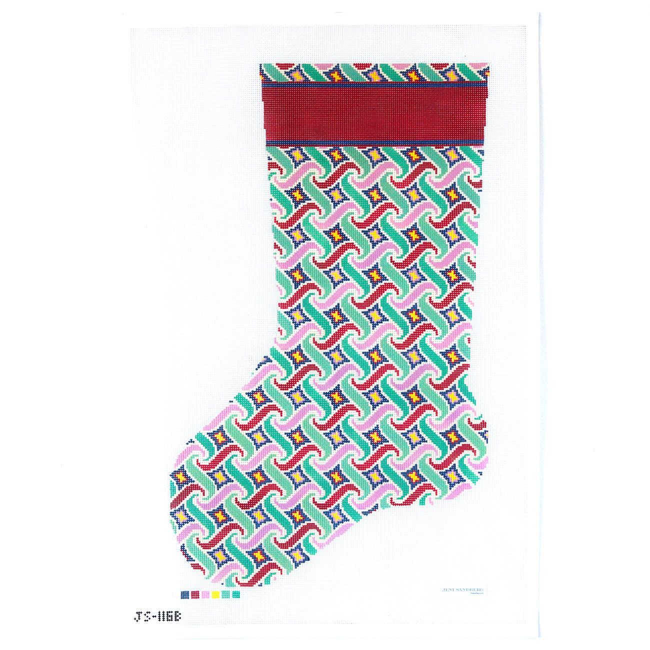 French Stripe Christmas Stocking Needlepoint Canvas - Blue – Jeni Sandberg  Needlepoint