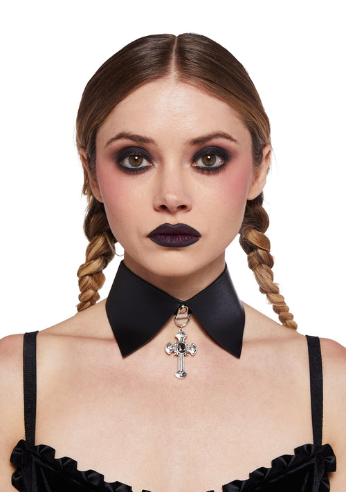 Emo Choker Spikes Collar, Bondage Choker Necklace