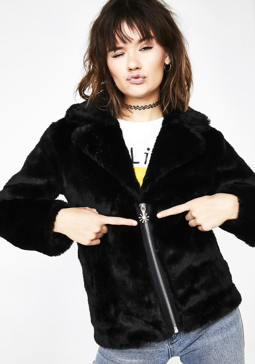 dELiA*s by Dolls Kill Pure Euphoria Faux Fur Coat