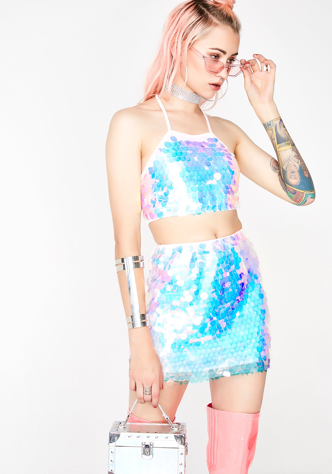 Stardust Siren Crop Top – Dolls Kill