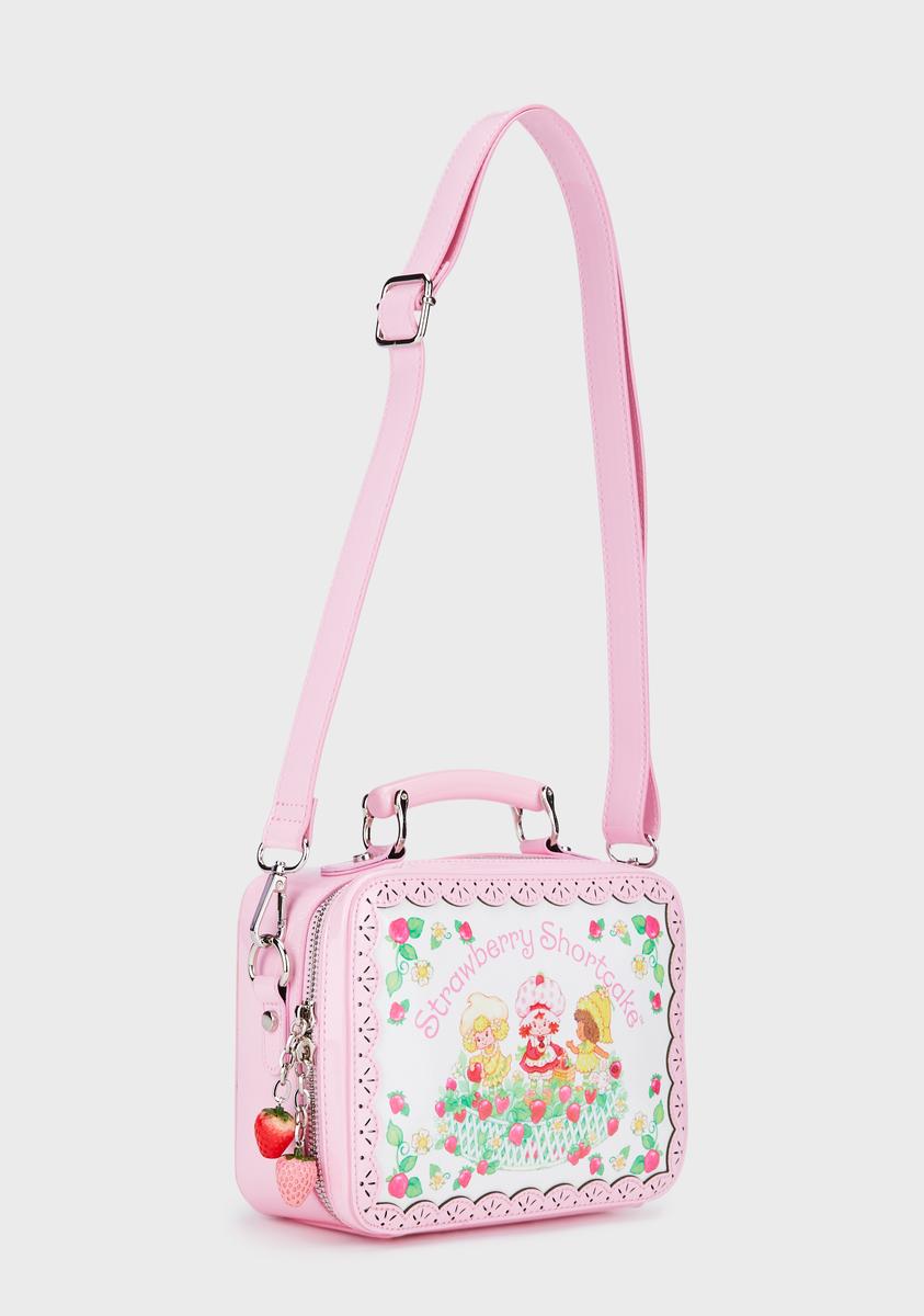 Dolls Kill X Strawberry Shortcake Retro Zipper Lunch Box - Pink