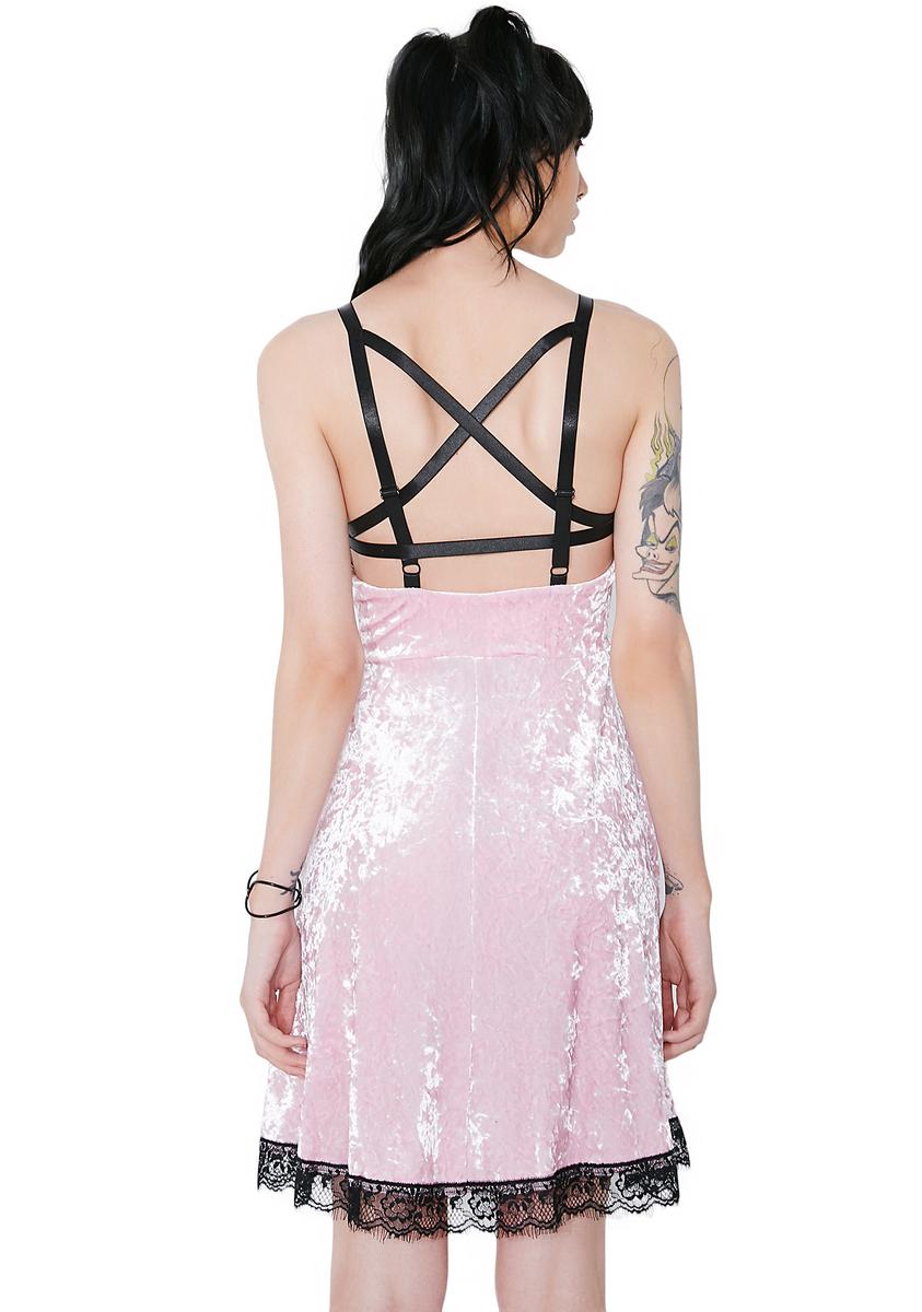 killstar pink velvet dress