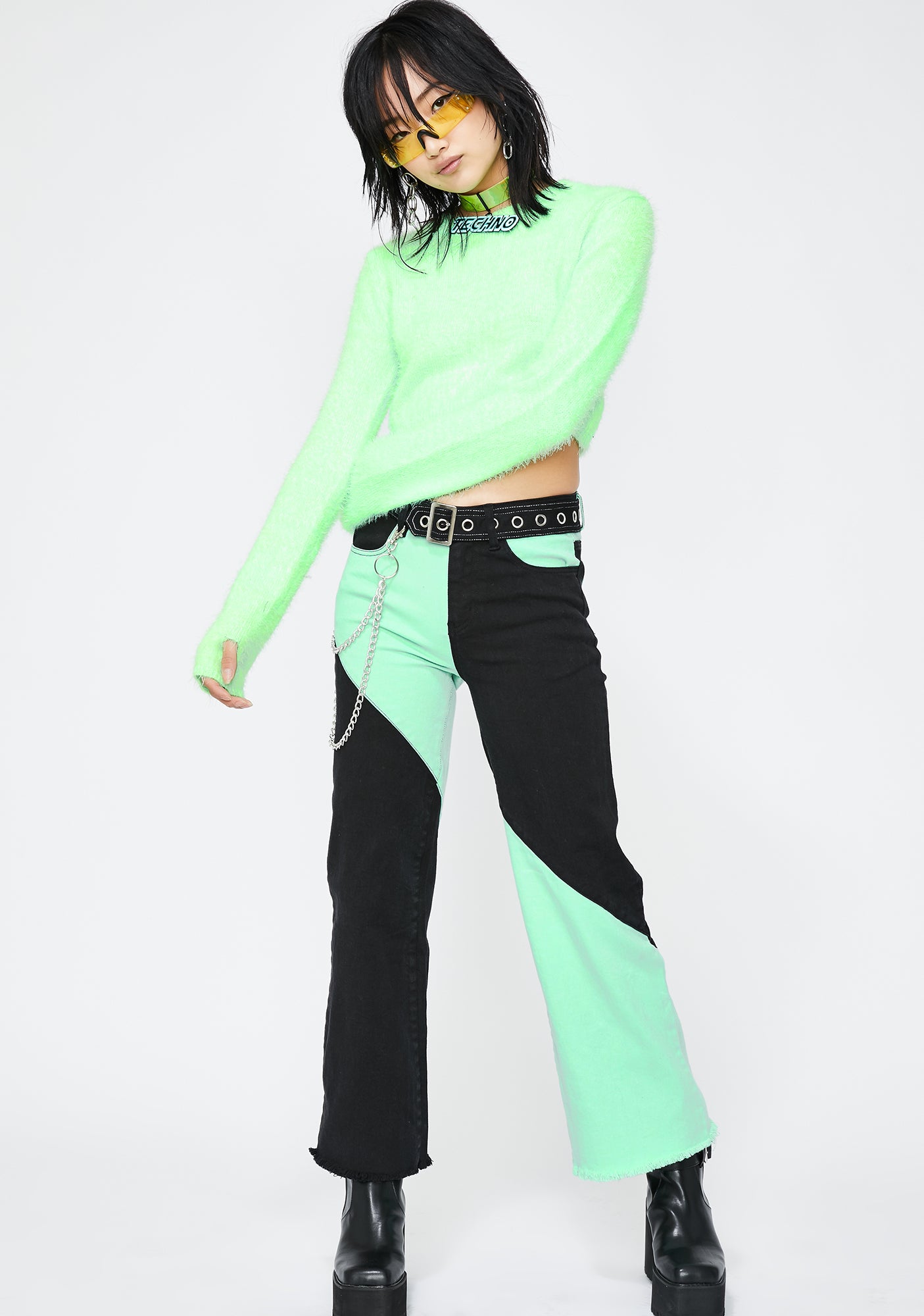 Acid Spark Cropped Sweater – Dolls Kill