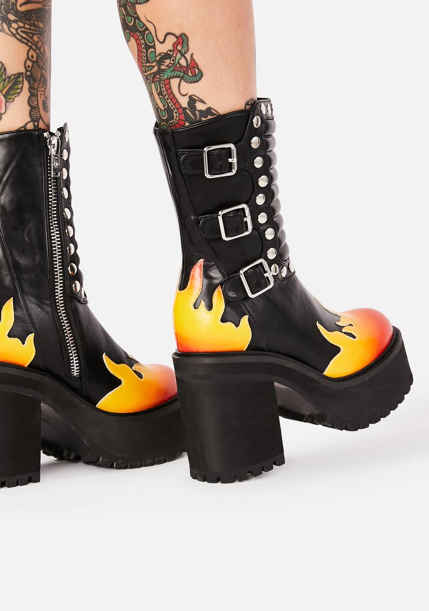 dolls kill fire boots