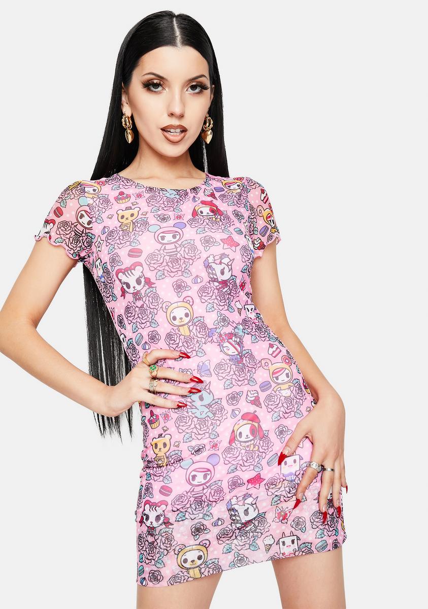 Tokidoki Garden Party Mesh Bodycon Dress – Dolls Kill