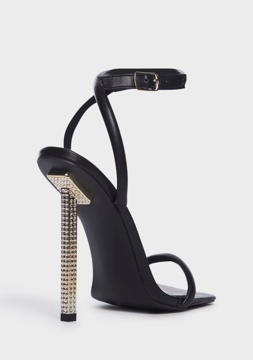 Public Desire Studded Stiletto Heel Sandals - Black#N# – Dolls Kill