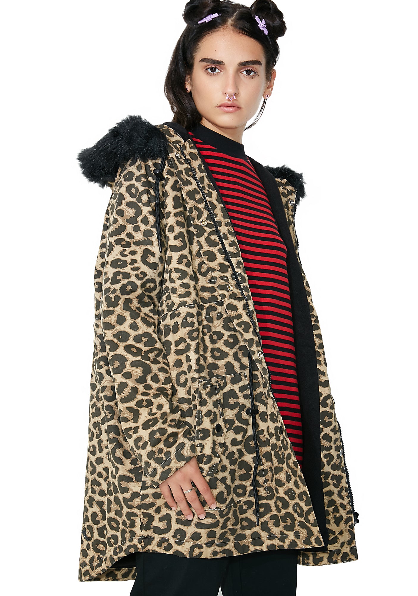 Purrfect Printed Parka – Dolls Kill