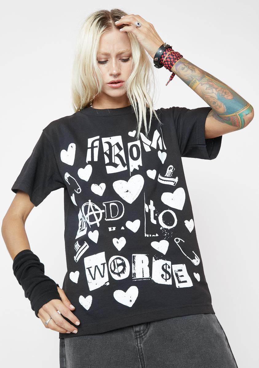 Misery Worldwide From Bad To Worse Graphic Tee – Dolls Kill